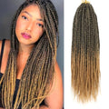 QANSFA Goddess Box Braids Crochet Hair 16 Inch Honey Blonde 7 Packs for Black Women