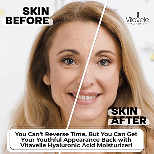VITAVELLE Hyaluronic Acid Face Cream ? Daily Hydrating Moisturizer with Shea Butter for Soft & Smooth-Looking Skin (1.69 Fl Oz)