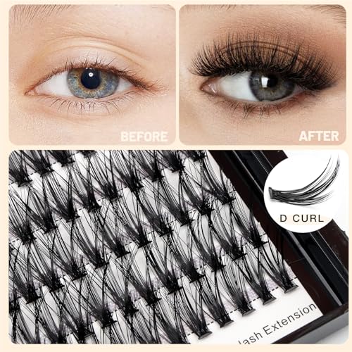 ¡æVAYATOR False Eyelashes Kit 7D/10D/20D/30D/40D/50D 200pcs D Curl 10-18mm Mixed Mink Eyelashes Extension Natural Faux Eyelashes Individual Lashes Makeup Tools (30D-14mm-16mm Mixed)