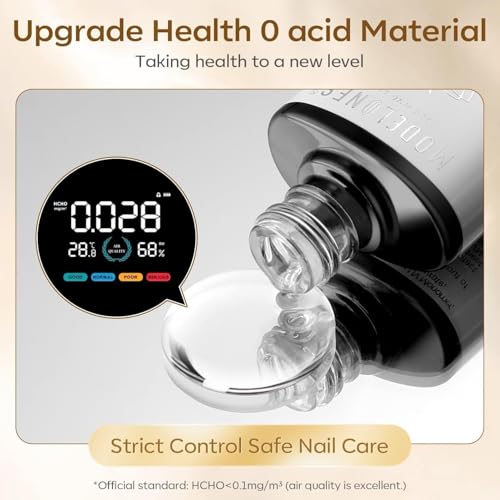 modelones No Wipe Gel Top Coat 2 * 100ml, No Wipe Top Coat Refill, High Gloss Long Lasting Finish for Home Nail Salon