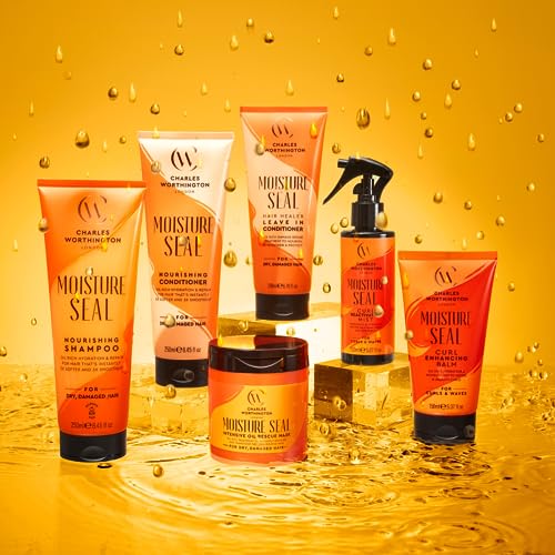 Charles Worthington Moisture Seal Conditioner with Coconut & Argan Oils, Deep Nourishing Hair Treatment, 250 ml