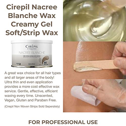 Cirepil NACRÉE BLANCHE Soft Strip Wax Tin 14.11oz / 400g - Sensitive Skin Formula