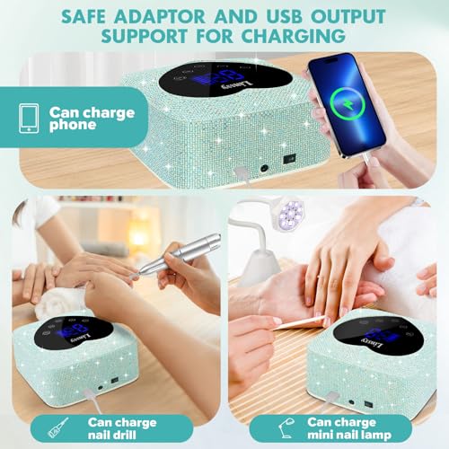 Cordless UV LED Nail Lamp with 72W Power and Blue Variation - Gel Nail Dryer with 5 Timers