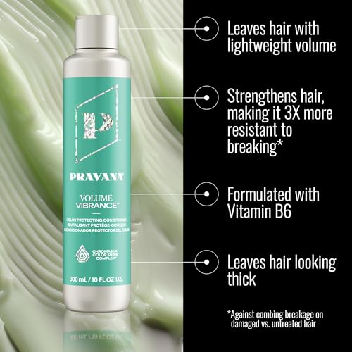 Pravana Volume Vibrance Conditioner 10 Fl Oz - Lightweight, Thickening, Vegan
