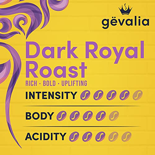 Dark Roast Coffee Pods - Gevalia Royal 2 Count Pack of 6 – 72 K-Cup Capsules
