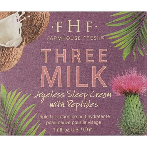 FarmHouse Fresh Face Moisturizer, Anti-Aging Cream. Hydrating Peptide Overnight Cream, Three Milk Ageless Sleep Cream. 1.7 Fl Oz