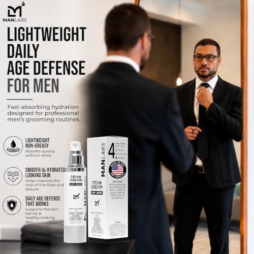 Man Labs Titan Men's Anti-Aging Face Cream with Ceramides & Vitamin C