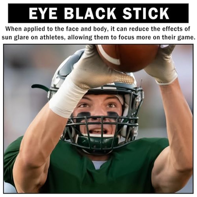 3 Colors Face Body Paint Sticks Professional Eye Black Football Baseball Softball,Highly Pigmented Halloween Facepaint Makeup Kit for Adults and Kids£¨White/Black/Green Eye Black Sticks£©