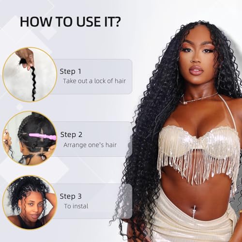 Water Bulk Human Braiding Hair for Boho & Knotless Braids - 14 Inch, 100g, Unprocessed Brazilian Virgin Hair - Variation Water Bulk (#1B)
