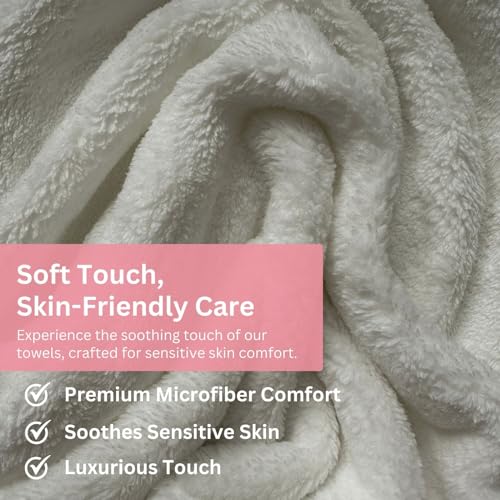 Efforest White Microfiber Facial Towels for Estheticians - Pack of 5, Spa & Skincare