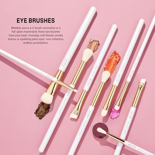 15-Piece Makeup Brush Set with Vegan Synthetic Fibers for Face & Eyes
