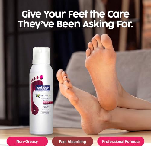 Footlogix Rough Skin Foot Mousse with Urea & Tea Tree Oil - Lightweight Moisturizer for Dry Feet - 4.23 oz