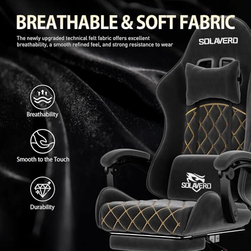 Massage Recliner Gaming Chair with Footrest - Black - Adjustable & Ergonomic