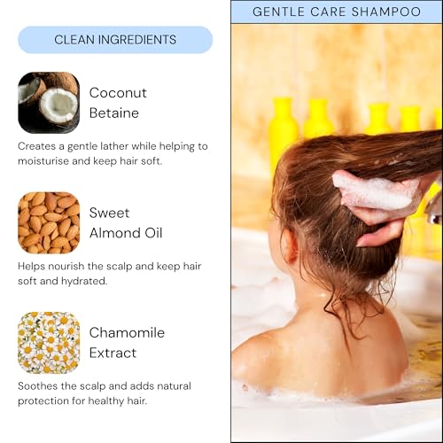 Complete Skin & Hair Care Set, Shampoo, Conditioner, Face Wash, Face Cream, Unisex Children, 5.7 Fl Oz (Yellow)