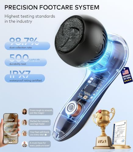 Rechargeable Electric Callus Remover for Feet with Vacuum - Black2