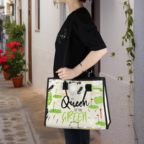 WZMPA Golf Queen Survival Kit Golf Player Gifts Queen of the Green Golf Zipper Bag Golfing Travel Accessories