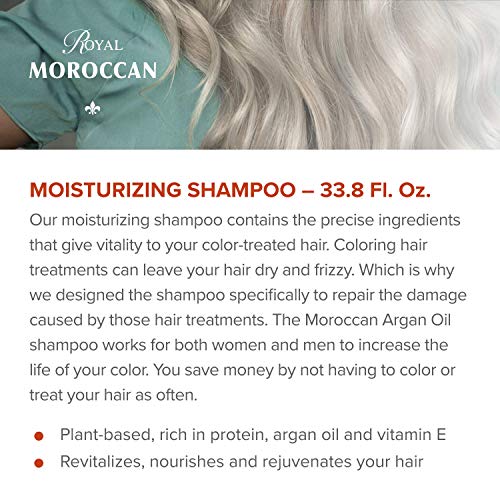 Moisturizing Argan Oil Shampoo for Color Treated Hair - Sulfate Free 1000ml