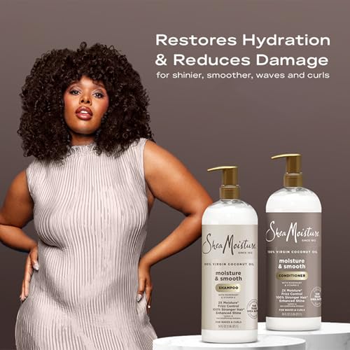 Shea Moisture Moisture & Smooth Shampoo & Conditioner Set 34 Fl Oz Pack of 2