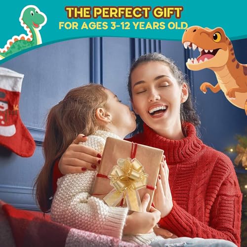 Bath Bombs for Kids with Surprise Toys Inside - 12 Pack Natural and Organic Dinosaur Bath Bombs Gift Set, Handmade Organic Bubble Bath Fizzies, Perfect Christmas Birthday Gifts for Kids