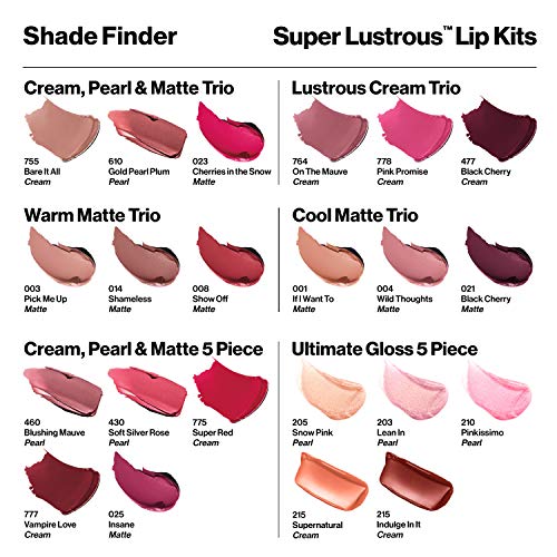 Revlon Super Lustrous Lip Gloss Gift Set 0.75 Fl Oz Pack of 5 Cream & Pearl Finishes