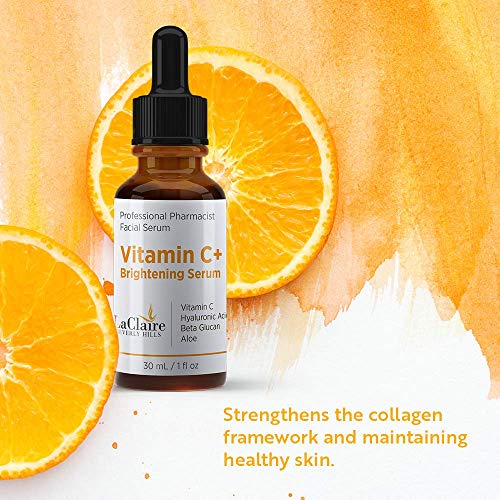 Vitamin C Serum 3-Pack with Hyaluronic Acid - Brightening Face Serum, 1 Fl Oz Each