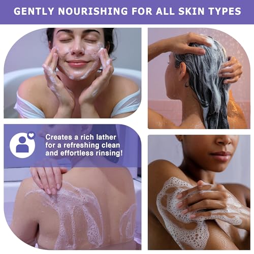 Lavender Liquid Castile Soap - 16 Fl Oz, Pack of 2 - Gentle, Organic & Moisturizing