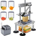 French Fry Cutter for Potatoes, Onions, Vegetables - Food Chopper with Stainless Steel Blades
