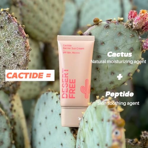 DesertFree Broad Spectrum Sunscreen SPF 50 with Aloe Vera & Vitamin E - Lightweight, Non-Greasy, Water-Resistant, Suitable for All Skin Types - 50ml