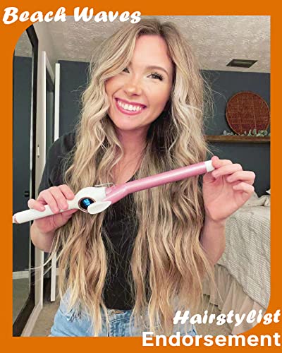 ORYNNE 3/4 Inch Ceramic Curling Iron with Digital Temp Control & Auto Shut Off