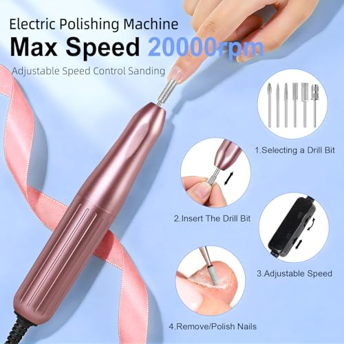 Acrylic Nail Kit 42-Piece Complete Set for Beginners with UV/LED Lamp & Drill