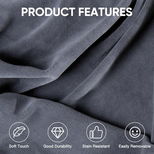 DUMOS 4FT Dark Grey Bean Bag Chair - Large Living Room Gaming Seat