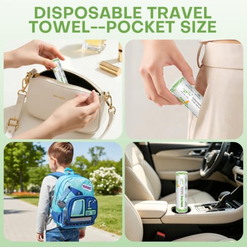 Disposable Compressed Towel Tablets 500 Pcs with Dispenser - Green, Reusable & Eco-Friendly