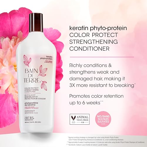 Bain de Terre Keratin Phyto-Protein Color Protect Shampoo & Conditioner Set 13.5 Fl Oz
