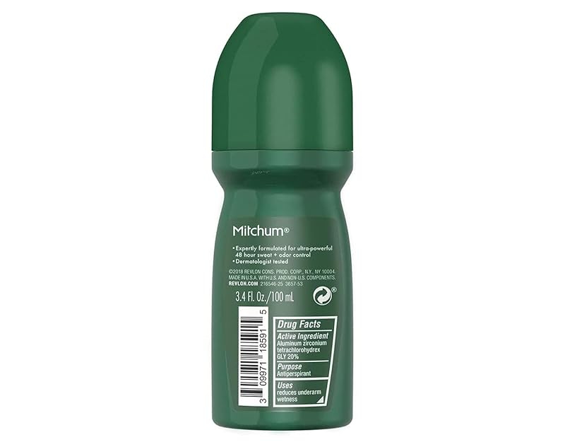 Mitchum Invisible Anti-Perspirant & Deodorant Roll-On Unscented 3.4 oz – Pack of 4