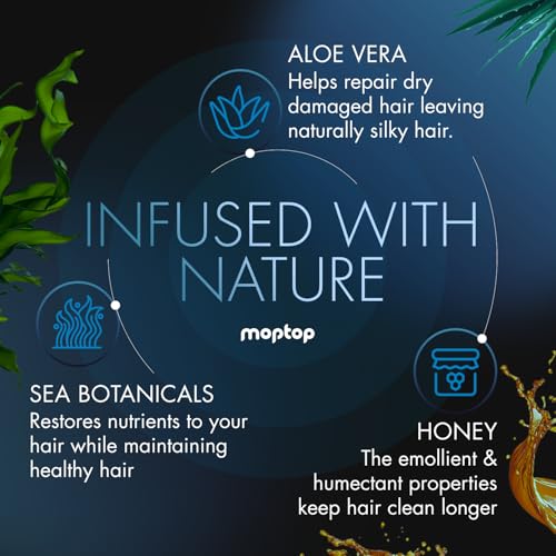 MopTop Salon Daily Conditioner 32oz - Color Safe Hair Moisturizer for Dry, Damaged Hair, Frizz Control, Sulfate & Paraben Free