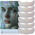 24 pcs Holographic Multichrome Glitter Freckles Face Tattoo, Waterproof Sparkle Face Glitter Speckles Patches for Women, Cute Star Glitter Temporary Tattoo Makeup Accessories for Festival Rave