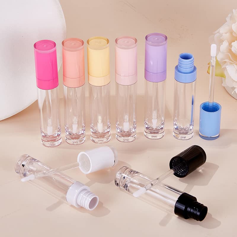 White Refillable Lip Gloss Tubes 8ml - 26 pcs Cosmetic Packaging with Wand