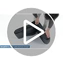Ergonomic Mid-Back Office Chair with Flip-Up Arms - Black, Lumbar Support, Rocking Function