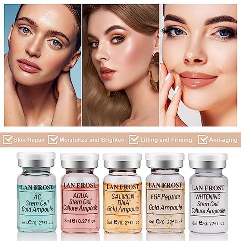 Facial Glow Starter Kit Serum Essence Skin Care Set 0.27oz 6 Vials, Skin Care Serum for Face BB Radiance Facial Kit