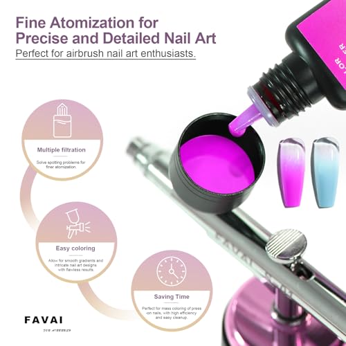 Airbrush Gel Nail Polish Set - 12 Vibrant, Hema-Free Colors for Nail Art