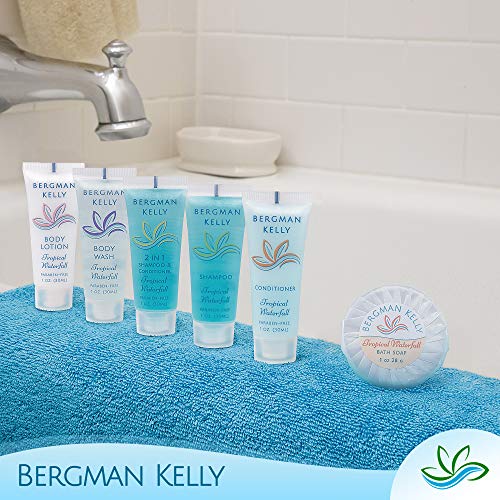 Travel Shampoo & Conditioner Set - Tropical Waterfall Scent, 50 Pack - Bergman Kelly