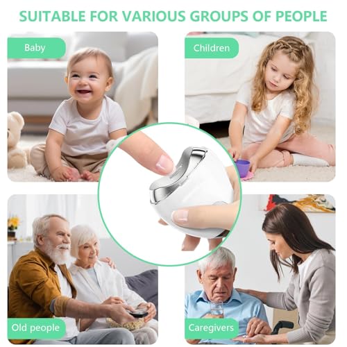 Electric Nail Clipper for Seniors - Rechargeable 2-in-1 Trimmer & File, White