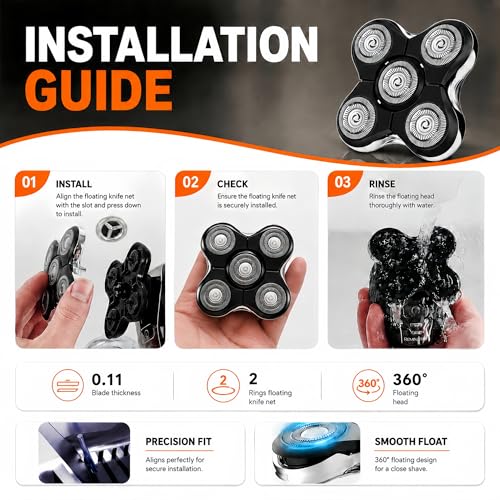 Black 2 Pack Shaver Replacement Heads Compatible with Remington Balder Pro XR7000