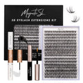 Lash Clusters DIY Lash Extensions Kit 320pcs Individual Lashes Clusters 30D 40D Eyelash Extension Kit with Applicator and Lash Bond&Seal,Clusters Lash Glue Remover Mix 10-16mm (30D+40D-320 KIT)