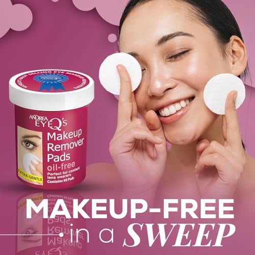 Andrea Eye Q's Oilfree Eye Makeup Remover Pads, 65 Count
