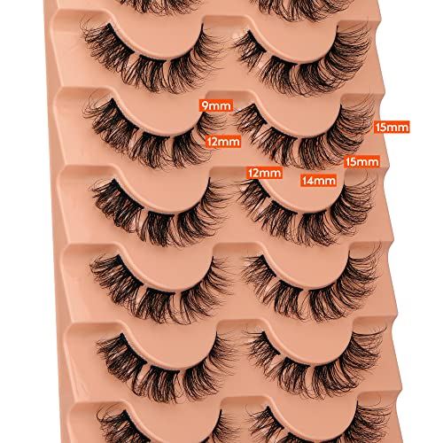 Natural Cluster Lashes D-Curly Eyelash Extensions Wispy Individual Lashes Strips False Eyelashes DIY Lash Extensions Multipack by Eefofnn