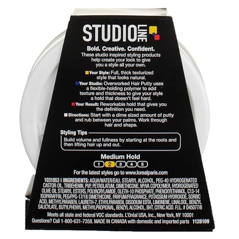 L¡¯Oreal Paris Studio Putty Overworked 1.7 Ounce (50ml) (6 Pack)