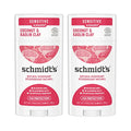 Natural Aluminum-Free Deodorant for Women and Men - Coconut & Kaolin Clay 2-Pack, 24-Hour Odor Protection