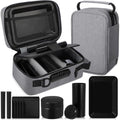Large Storage Bag with Combination Lock Portable Large Capacity Security Storage Bag Travel Organization Case with Tray Container Jar Tubes Seal Pouches for Home Travel Accessories(Gray)