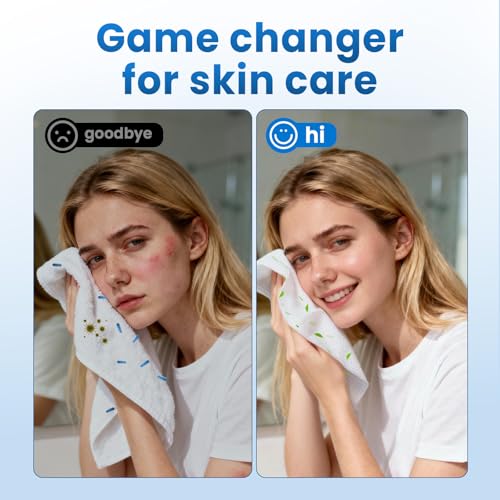 Borje Face Towels XL, Disposable Face Towel 10" x 12", 100 Count (2 Packs of 50), 100% USDA Biobased Facial Towelettes, Ultra Soft & Thick Makeup Remover Dry Wipes for Women Cleansing